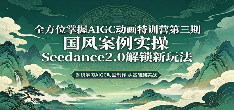 bc51a7c1bec412f12d897fbe83a04f06.jpeg 零基础AIGC动画精通第三期:国风案例实操,Seedance2.0解锁新玩法