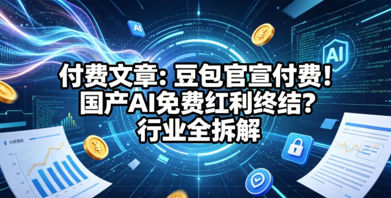 63cfbb04f7e4bb2c24add73d44fae3ae.jpeg 付费文章:豆包官宣付费!国产AI免费红利终结?行业全拆解