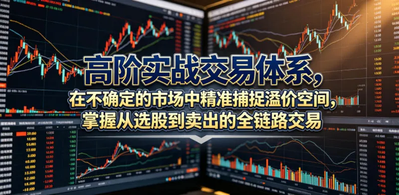 f7469932bf2ce6cbde9661c0d387264a.jpeg 高阶实战交易体系,在不确定的市场中精准捕捉溢价空间,掌握从选股到卖出的全链路交易心法(更新6月)