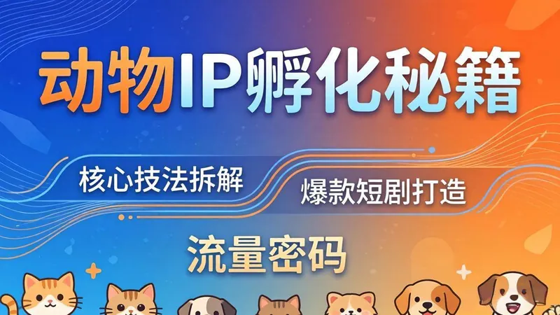 ea25c32c9f6be72cbddfc7f2df5f200f.jpeg (18207期)动物IP孵化全套秘籍,三大核心技法拆解,打造爆款萌宠短剧,轻松拿捏赛道流量密码