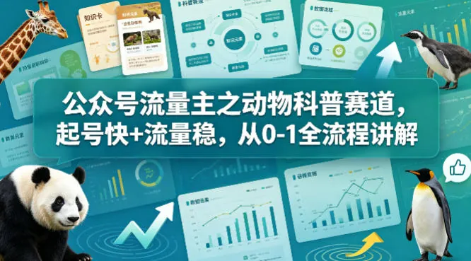 60502625e4828b0b617552a0fbcde280.jpeg 公众号流量主之动物科普赛道,起号快+流量稳,从0-1全流程讲解