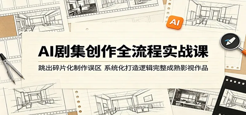 图片[1]|AI剧集创作全流程实战课：跳出碎片化制作误区，系统化打造逻辑完整成熟影视作品|网赚金库 | 网创项目|副业兼职|轻创业|
