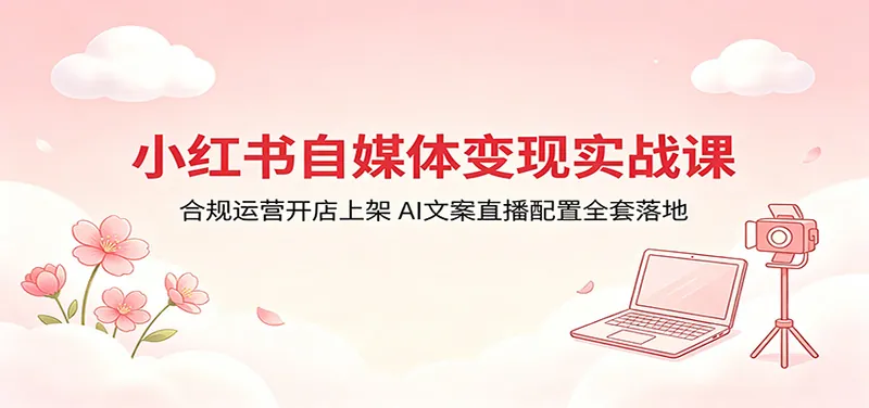 5182b115528ae93ab5b420c52ab08359.jpeg 小红书自媒体变现实战课:合规运营开店上架,AI文案直播配置全套落地