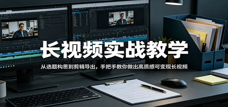 fbbb4fc8444225046e69a3ad17b9bd7d.jpeg 长视频实战教学,从选题构思到剪辑导出,手把手教你做出高质感可变现长视频