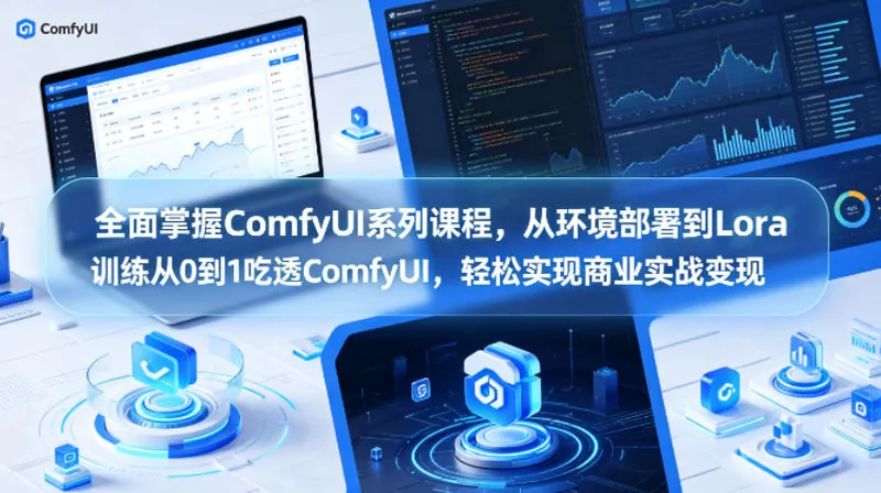 b4c9f19d1782396defe9a2faad51e132.jpeg 全面掌握ComfyUI系列课程,从环境部署到Lora训练从0到1吃透ComfyUI,轻松实现商业实战变现