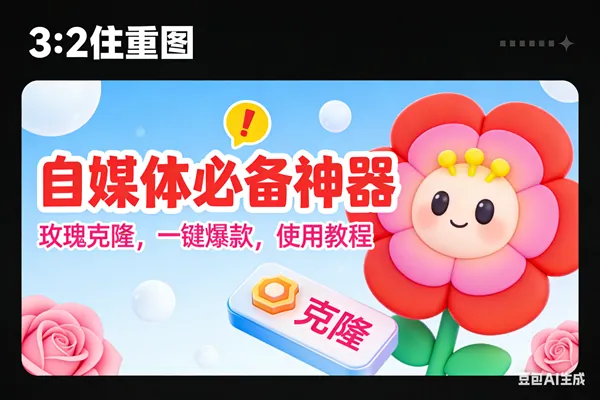 5237aa1d18eca03cc99869619fdadb37.png (16929期)玫瑰克隆神器,ai鲁大魔,自媒体必备的软件,一键爆款工具,详细教程