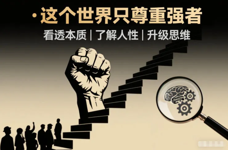 40370931f2f901dd7d82b04d61019fde.jpeg 开悟1.0:这个世界只尊重强者,看透本质-了解人性-升级思维