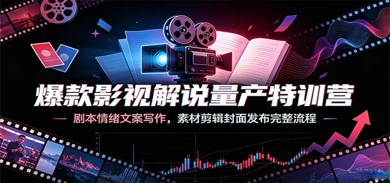 edaa8045d87915c16260bfc33640c7f0.jpeg 爆款影视解说量产特训营:剧本情绪文案写作,素材剪辑封面发布完整流程