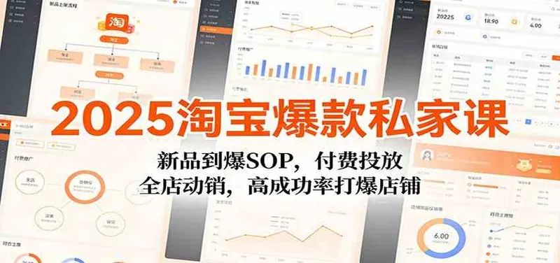 6d0985d8130e01b3d6fff4c08373f835.jpeg 2025淘宝爆款私家课:新品到爆SOP,付费投放,全店动销,高成功率打爆店铺