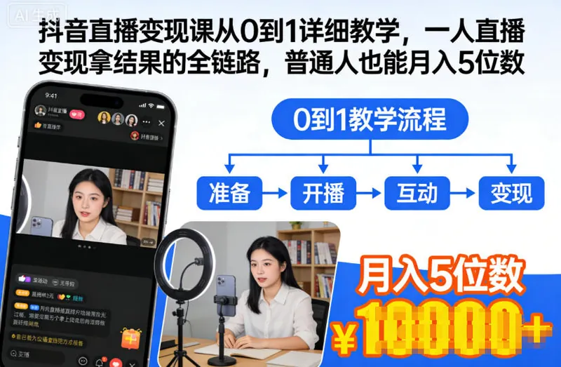 65aa4731d8c936bbc84acac7e0932741.jpeg 抖音直播变现课从0到1详细教学,一人直播变现拿结果的全链路,普通人也能月入5位数
