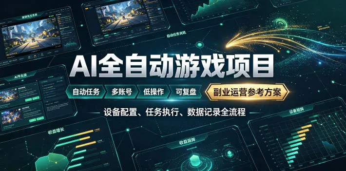 9cc05a4410d03d4363bd62be6fcda756.jpeg AI全自动游戏躺賺副业:日入几百,稳定运行三年的项目!【揭秘】