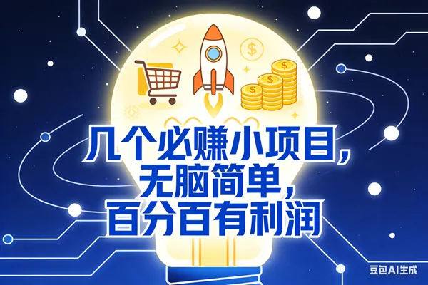 （16928期）5个必赚小项目，无脑简单，百分百有利润，副业首选，日入200+