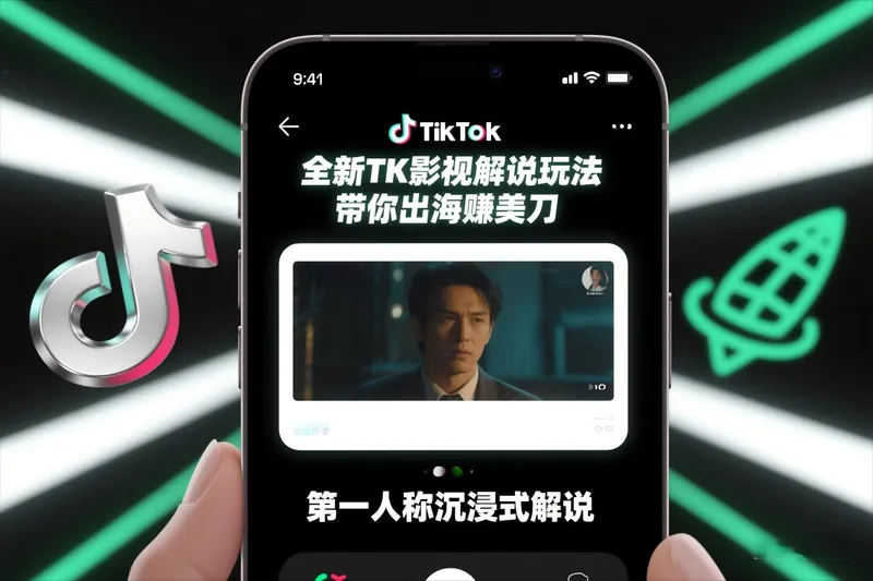 421bce4333de7910b49ffd5c0b37e555.jpeg TikTok第一人称影视解说教学,全新TK影视解说玩法,带你出海賺美刀
