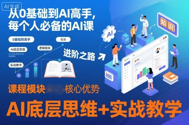 4c29db28dfc263fcd71705e21a92640e.jpeg 从0基础到AI高手,每个人必备的AI课,AI底层思维+实战教学