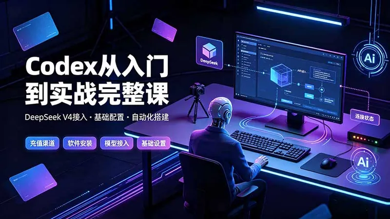 fb8884ab14da5f02293f41fec1991c11.jpeg Codex从入门到实战完整课|充值·安装·接入DeepSeek,记忆·插件·Skill·CLI·MCP全拆解