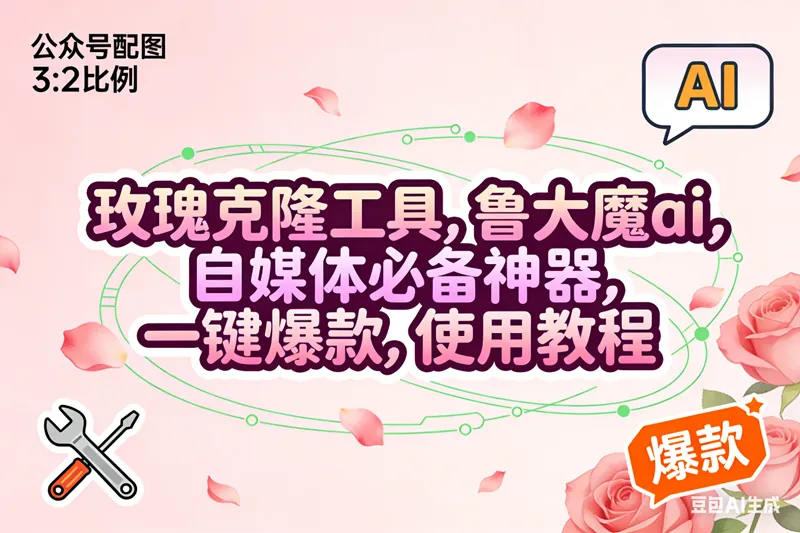 67f6dc71275b528e950e790262b69e28.png (16859期)玫瑰克隆,鲁大魔ai,自媒体必备神器,一键爆款工具,详细使用教程