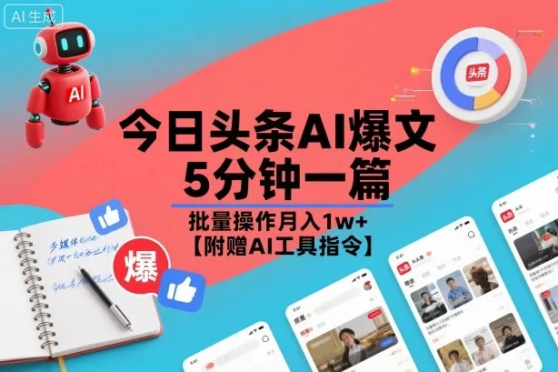 4676e68ac52df71ddb3c5f7e5bca7176.jpeg 今日头条AI爆文,5分钟一篇,批量操作月入1w+【附赠AI工具指令】