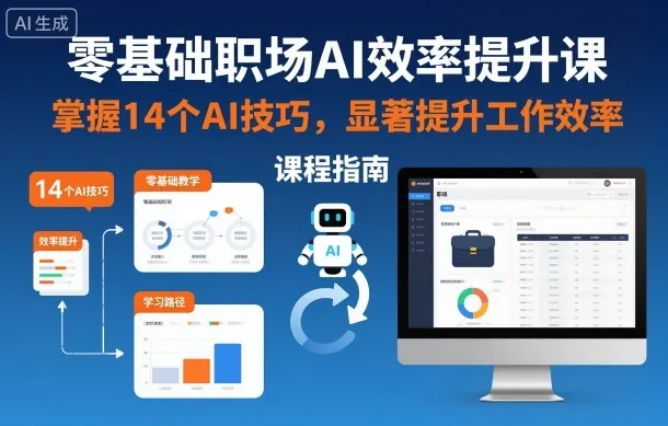 218b57cf9dd4bb13c5a9c61a659b9a35.jpeg 零基础职场AI效率提升课,掌握14个AI技巧,显著提升工作效率