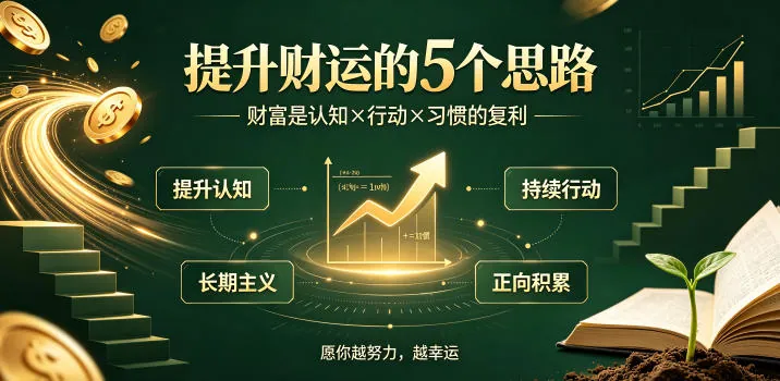 31598f7838d09b1ef813564678f319d3.jpeg 付费文章:提升财运的5个思路——财富是认知x行动x习惯的复利,愿你越努力,越幸运