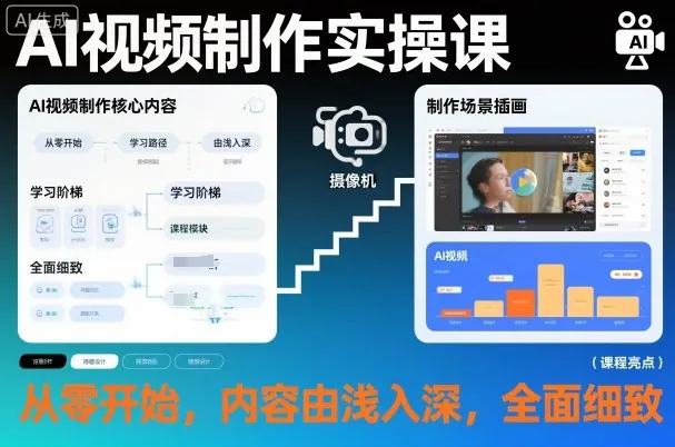 de430730be0126b0da6801bcde202007.jpeg AI视频制作实操课,从零开始,内容由浅入深,全面细致
