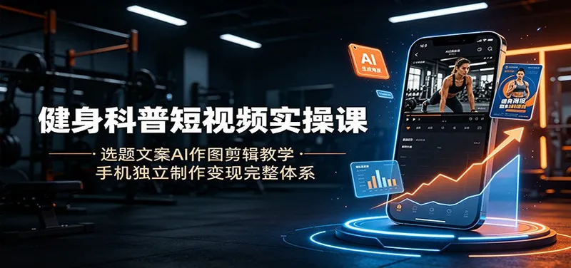 4f9f38169f3d1a4e56d3adad10cc8e1e.jpeg 健身科普短视频实操课:选题文案AI作图剪辑教学,手机独立制作变现完整体系