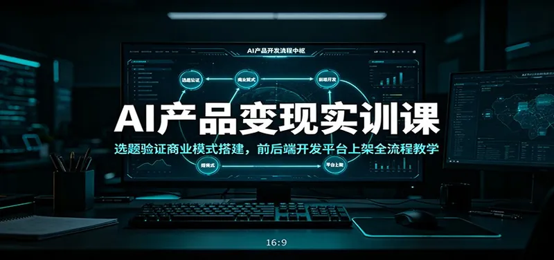 50b5f745a928e72ff772220f852c2081.jpeg AI产品变现实训课:选题验证商业模式搭建,前后端开发平台上架全流程教学