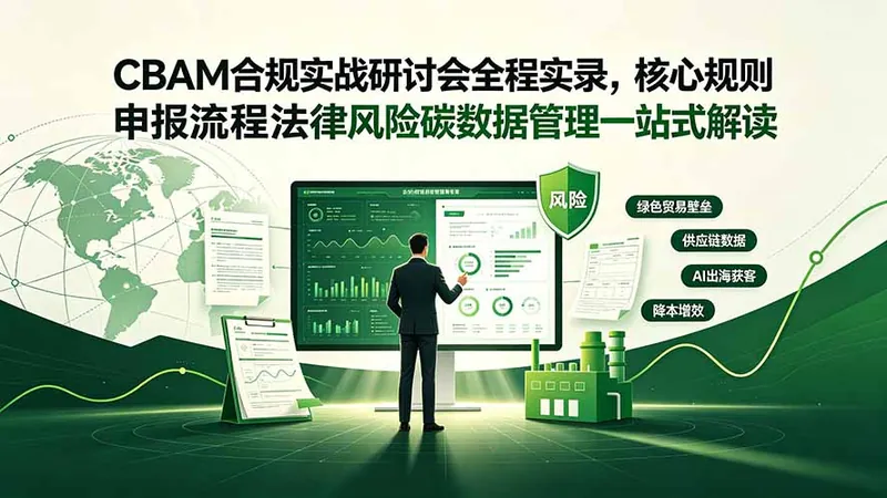 cdbf5e71df532bd36b21d348ea984059.jpeg CBAM合规实战研讨会全程实录,核心规则申报流程法律风险碳数据管理一站式解读