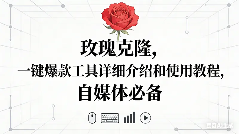 180e5a603d44b3d8480e5fc562832782.png (16811期)玫瑰克隆神器,自媒体必备,一键爆款工具详细介绍和使用教程