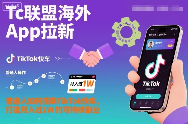 76f0176403011a8d0a2dbb8a69adff68.jpeg Tc联盟海外App拉新:普通人如何搭乘TikTok快车,打造月入过1W的可持续副业