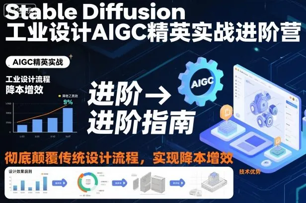 6861b86619a4246669cc2828ab0567b8.jpeg Stable Diffusion工业设计AIGC精英实战进阶营,彻底颠覆传统设计流程,实现降本增效