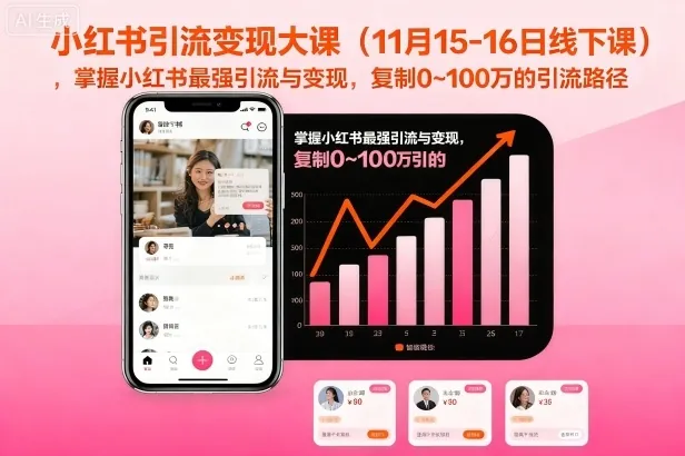 86061b5c54e9a15edc83fd5440dc96b9.jpeg 小红书引流变现大课(11月15-16日线下课),掌握小红书最强引流与变现,复制0~100万的引流路径