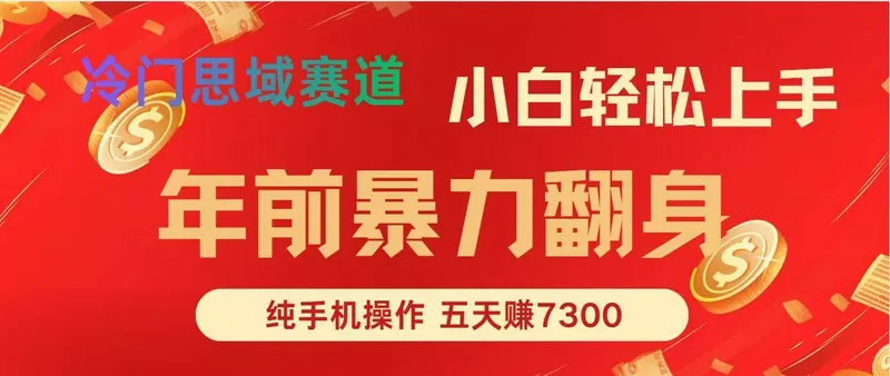 （16881期）年前爆火项目，每单可以赚个300-2000，5天赚了7300