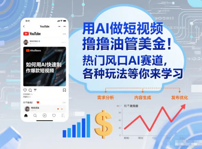 fbd4512906cf48fb84c734b51a0a3e55.jpeg 用AI做短视频撸油管美金,热门风口AI赛道,你不做我做,各种玩法等你来学习