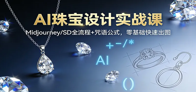 1ebfca2420b89f98bd595edf33075099.jpeg AI珠宝设计实战课:Midjourney/SD全流程+咒语公式,零基础快速出图