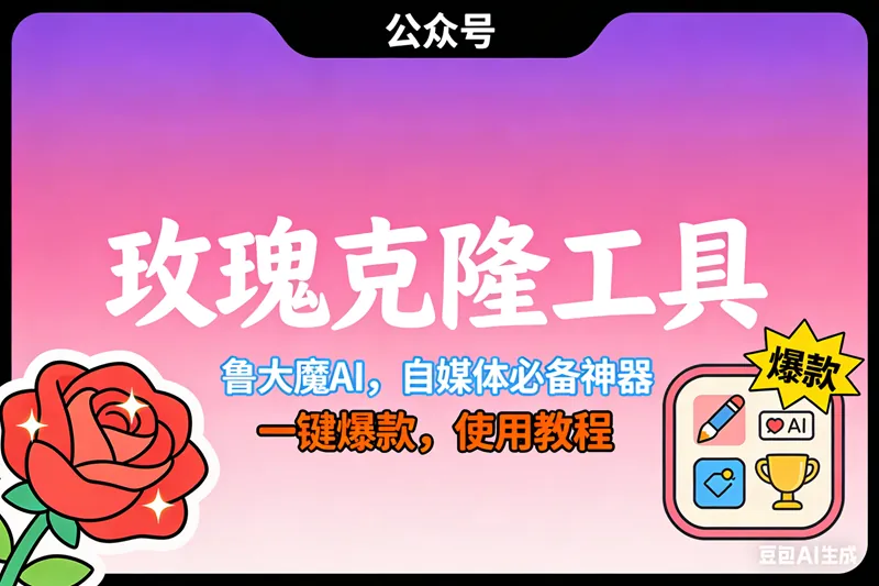 7a25002ba83ea495c57f528bc0b41b65.png (16873期)玫瑰克隆,鲁大魔ai,自媒体必备神器,一键爆款工具,详细使用教程
