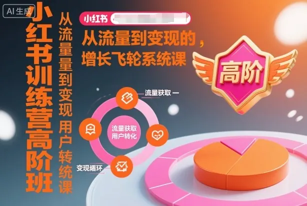 664fe6b8e337d710281f57d210bfc5a8.jpeg 小红书训练营高阶班,从流量到变现的增长飞轮系统课