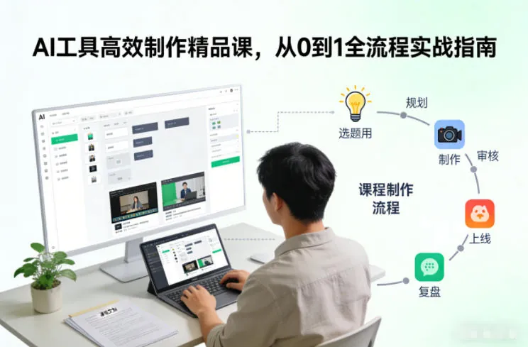 e7940806dc0fb2b246333f8715f8b1c0.jpeg AI工具高效制作精品课,从0到1全流程实战指南