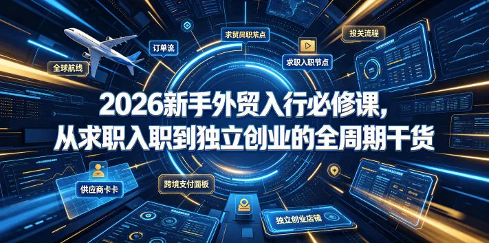 7cbfc1b997dad6a568184ede3f9794dd.jpeg 2026新手外贸入行必修课,从求职入职到独立创业的全周期干货