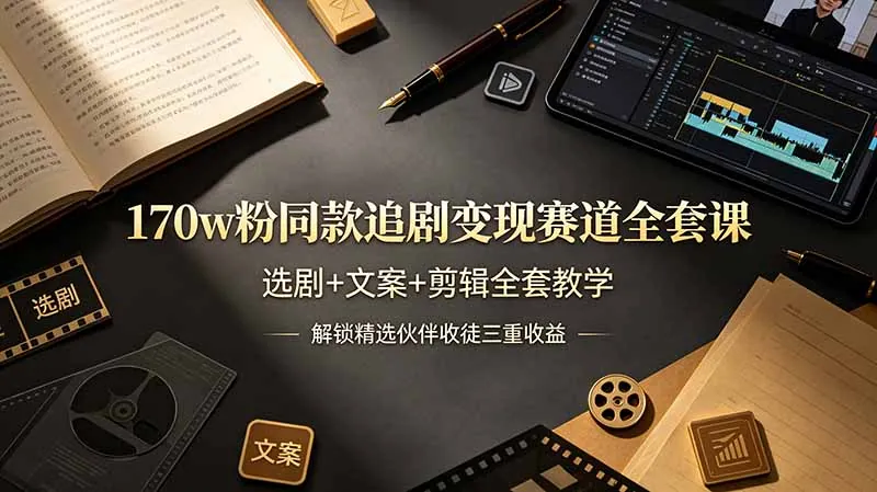 418996112a6125493be6d3103046c8ca.jpeg 170w粉博主同款追剧变现赛道全套课,选剧+文案+剪辑全套教学,解锁精选伙伴收徒三重收益