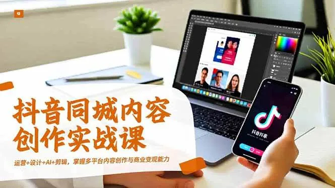 e1f0ecf8bf384f622df8914cd1158157.jpeg (16707期)抖音同城内容创作实战课,运营+设计+AI+剪辑,掌握多平台内容创作与商业变现能力
