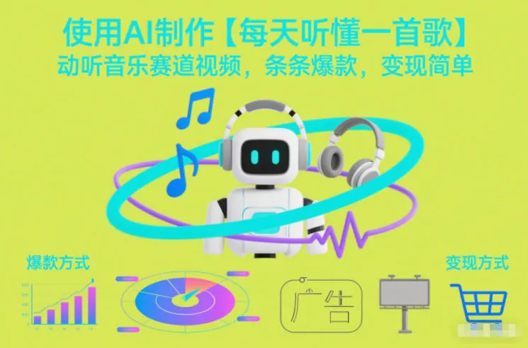 396d618fc1906bb0fb69e64e8b8338ce.jpeg 使用AI制作【每天听懂一首歌】动听音乐赛道视频,条条爆款,变现简单