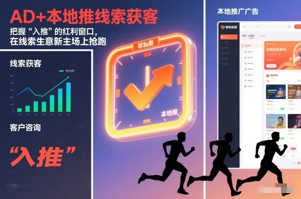 0ab2d04f80ec248be6756ae5dafa31d4.jpeg AD+本地推线索获客,把握“入推”的红利窗口,在线索生意新主场上抢跑