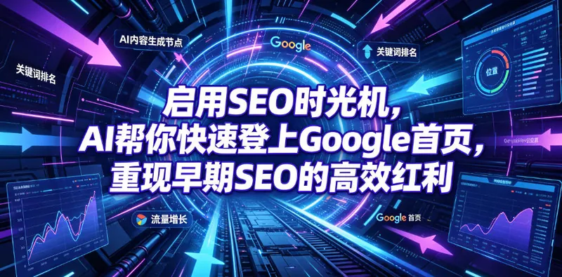 启用SEO时光机，AI帮你快速登上Google首页，重现早期SEO的高效红利【原创双语字幕】