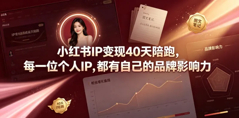 d3447171b0dda8e9d1b4a534a30daec3.jpeg 小红书IP变现40天陪跑,每一位个人IP,都有自己的品牌影响力