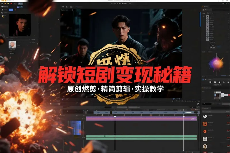 0beb9f452c81a4f4e420c01f233260a5.jpeg 短剧拉新之原创燃剪精简剪辑实操课,解锁短剧变现秘籍