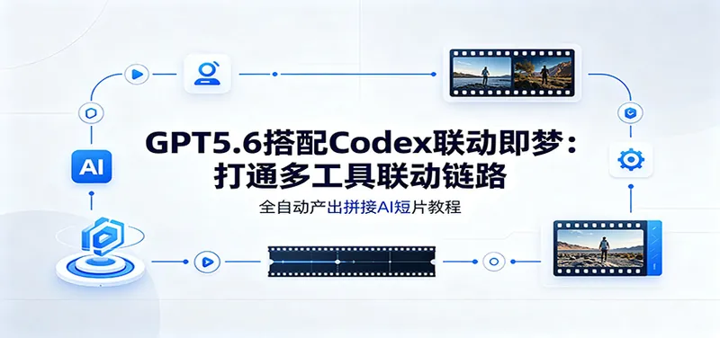 5e9b7799463aa1e961188183ca702034.jpeg GPT5.6搭配Codex联动即梦:打通多工具联动链路,全自动产出拼接AI短片教程