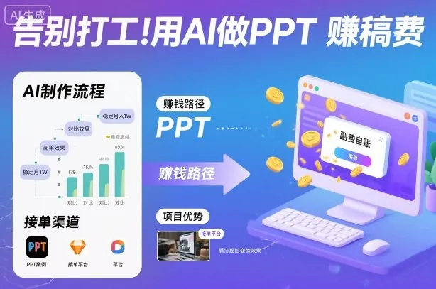 73fef4d22989e7528aa70a2e3270dcf4.jpeg 告别打工!用AI做PPT賺稿费,稳定月入1W,提供接单渠道