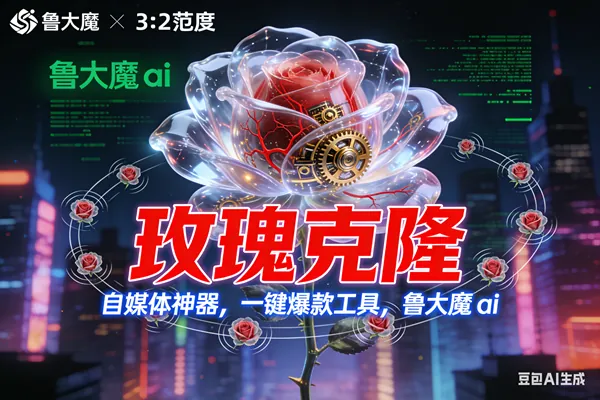 6bd2a614e159dfb3e786b2d307357887.png (16989期)玫瑰克隆神器,ai鲁大魔,自媒体必备的软件,一键爆款,详细教程