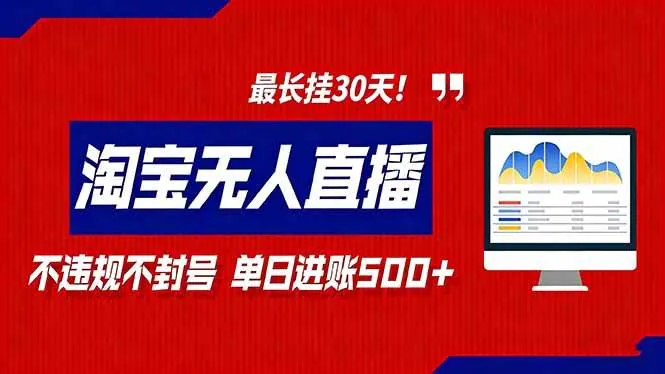 cc959434657560a2fbd2d8250b5b832b.jpeg (16866期)2026淘宝无人直播带货,不违规不封号,每日收益500+,最长挂30 天!