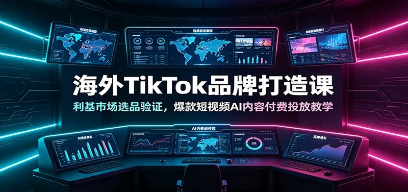 81efbbb920c5d78f5091928f30d4bcf2.jpeg 海外TikTok品牌打造课:利基市场选品验证,爆款短视频AI内容付费投放教学